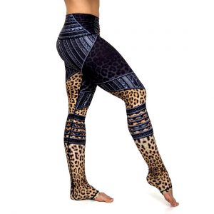 New Step-on Leopard Print Leggings Breathable Encryption Stretch Yoga Dance Pants - Leopard Tread - Extra Large