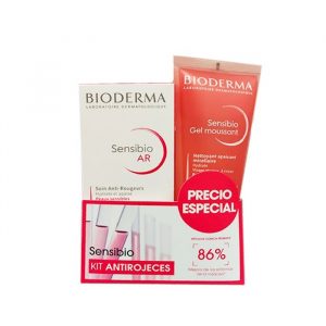 Bioderma Sensibio Ar Cream For Erythrosis/cuperosis/rosacea 40ml + Bioderma Sensibio Gel Cleaner 100ml Set 2 Pieces