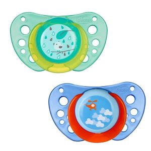 Chicco Physio Air Rubber Pacifier Blue 12m+ 2 Units
