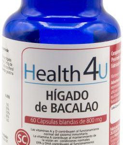 H4u Hígado De Bacalao 60 Cápsulas Blandas De 800 Mg