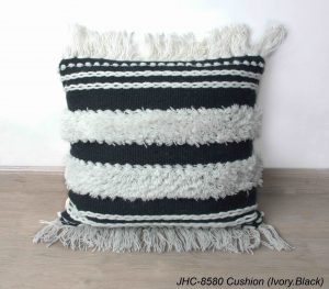 Cushion  JHC-8580  Ivory Black  18x18