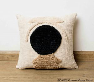 Cushion  JHC-8665  Cream Black  18x18