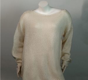 2021 Mohair Sweater Women Autumn and Winter Knitting Top Fashion Casual  Sweater  Women Clothing - White - Extra Large