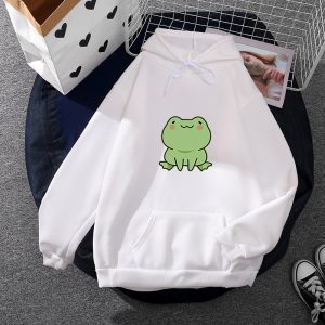 2021 Frog  Style Loose Fashion Hoodies Women - White - XXX Large