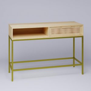 Cane console table