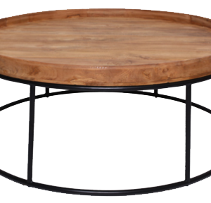 Coffee Table-Mango wood and Iron-Size 85x58x90 -Brown and Black - CCT-6107