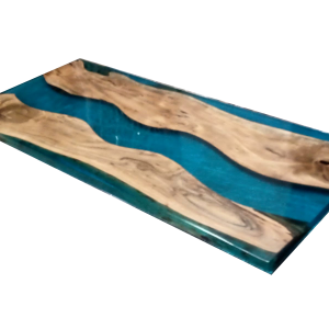Epoxy Dining Table Top-Accacia wood and Epoxy Resin-Size 180L X 90B -Natural on Wood - DT-7071