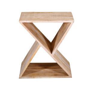 Side Table-Mango Wood-Size 30L x 45D x 60H -Natural - ST-8089