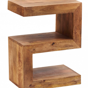 Side Table-Mango Wood-Size 38L x 30D x 60H -Honey Brown - ST-8091