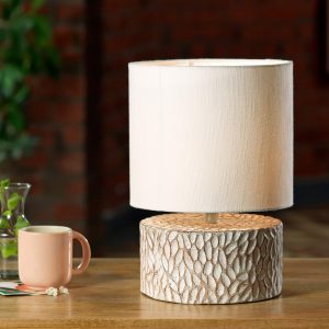 Pebble Drum Lamp With Shade- Ecomix - ECFNA2188
