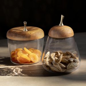 Apple & Pear Glass Jar Set of 2 - GSKEA2240