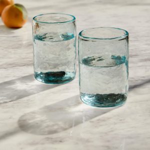 Quoise Glass Tumbler Set of 2 (Cylinderical) - GSTEA2526