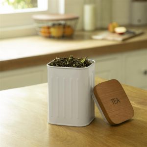 Foursquare Tea Container With Wooden Lid - MEKEA2559