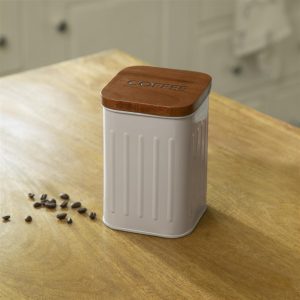 Foursquare Coffee Container With Wooden Lid - MEKEA2560