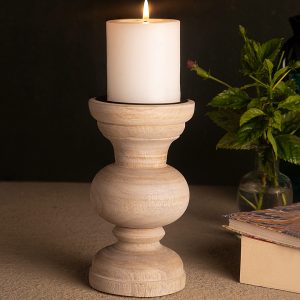 Majestic Wooden Candle Stand  (Natural Brown) - MPDEA2570