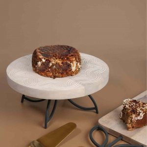 Gateau wooden cake stand with metal legs - MPSWA2703