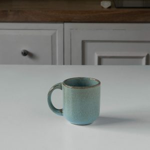 Aqua Rustic Ceramic Mug Small Aqua - SWETA1683