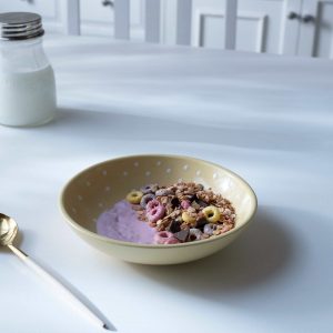 Ceramic Cereal Bowl Polka Dots Lemon - SWTEA1731