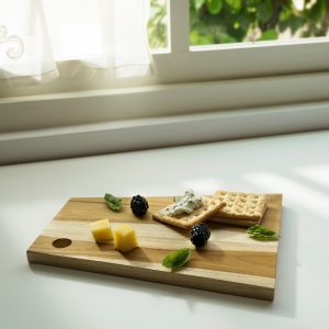 In Teak Wooden Cheese/Bread Board Asym - WDKEA0102