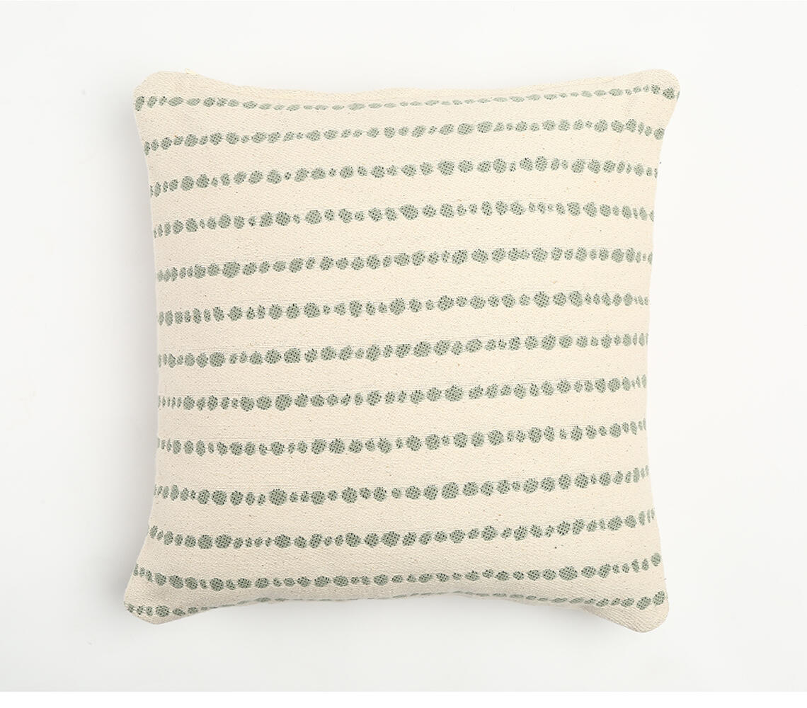 Abstract Striped Cotton Cushion Cover - Beige - VAQL10101150048