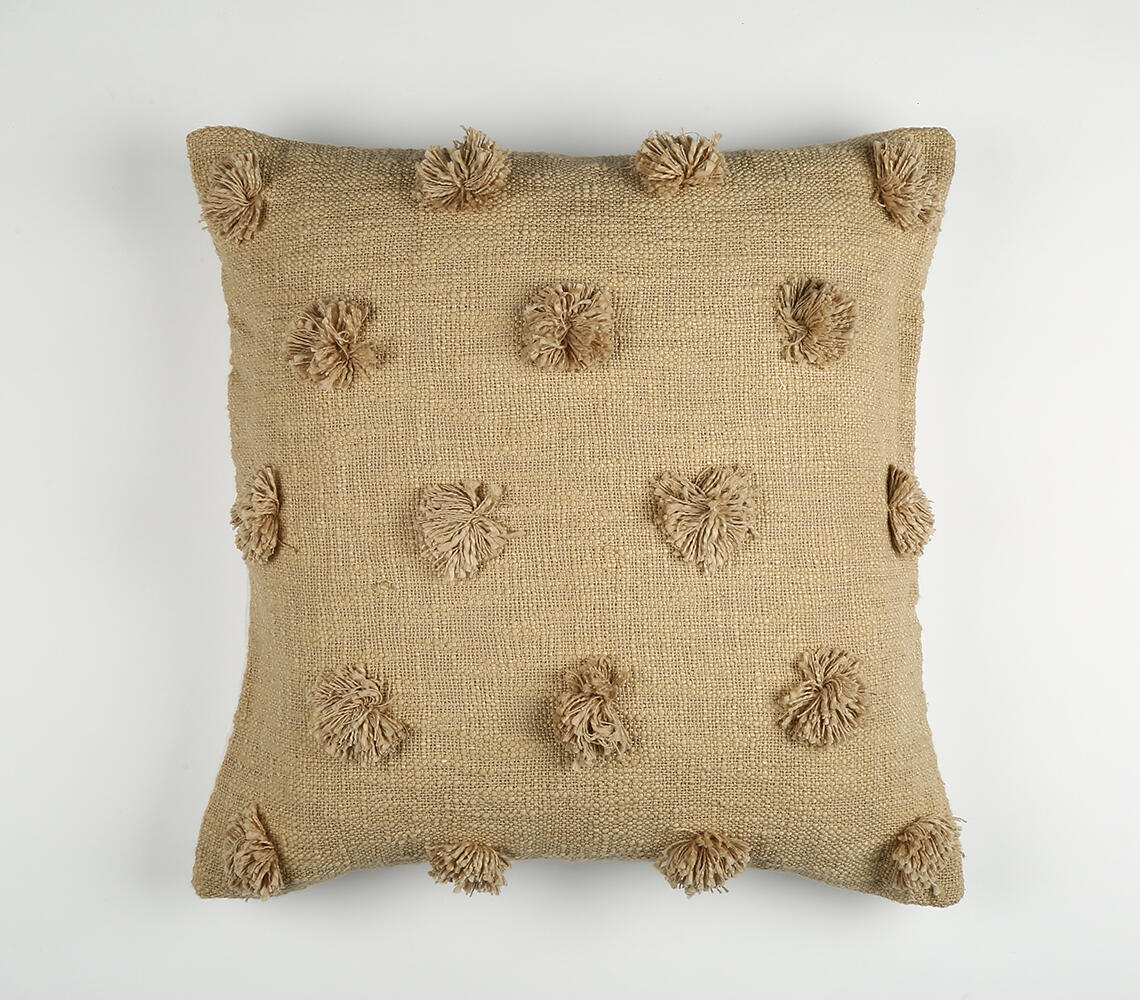 Khaki Tufted Cushion cover - Brown - VAQL10101157006