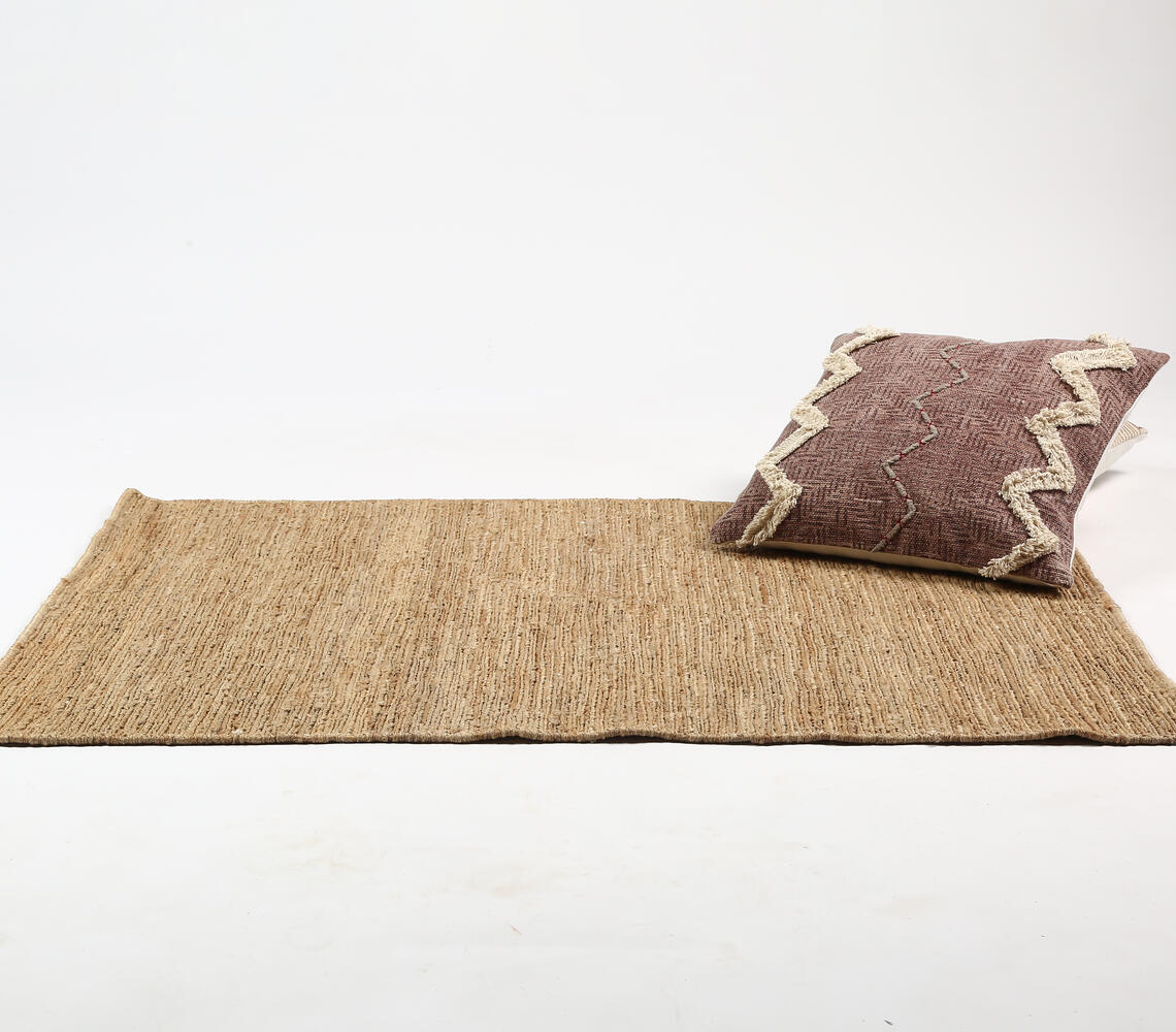 Handloom Natural Jute rug - Brown - VAQL10101162558