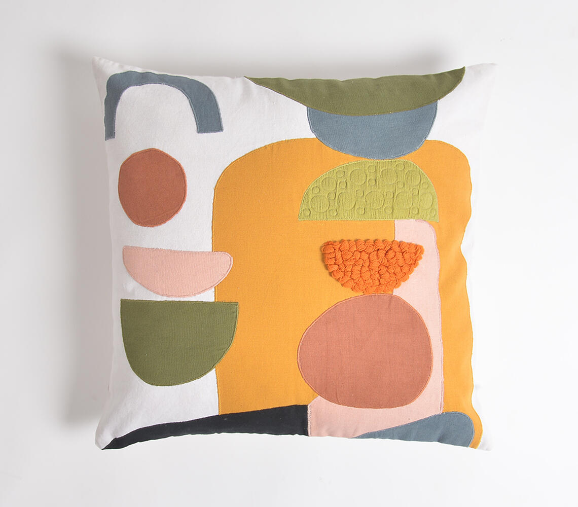 Embroidered Patchwork Cushion cover - Multicolor - VAQL10101164645