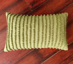 Embellished Lime Lumbar Cushion Cover - Green - VAQL10101164682