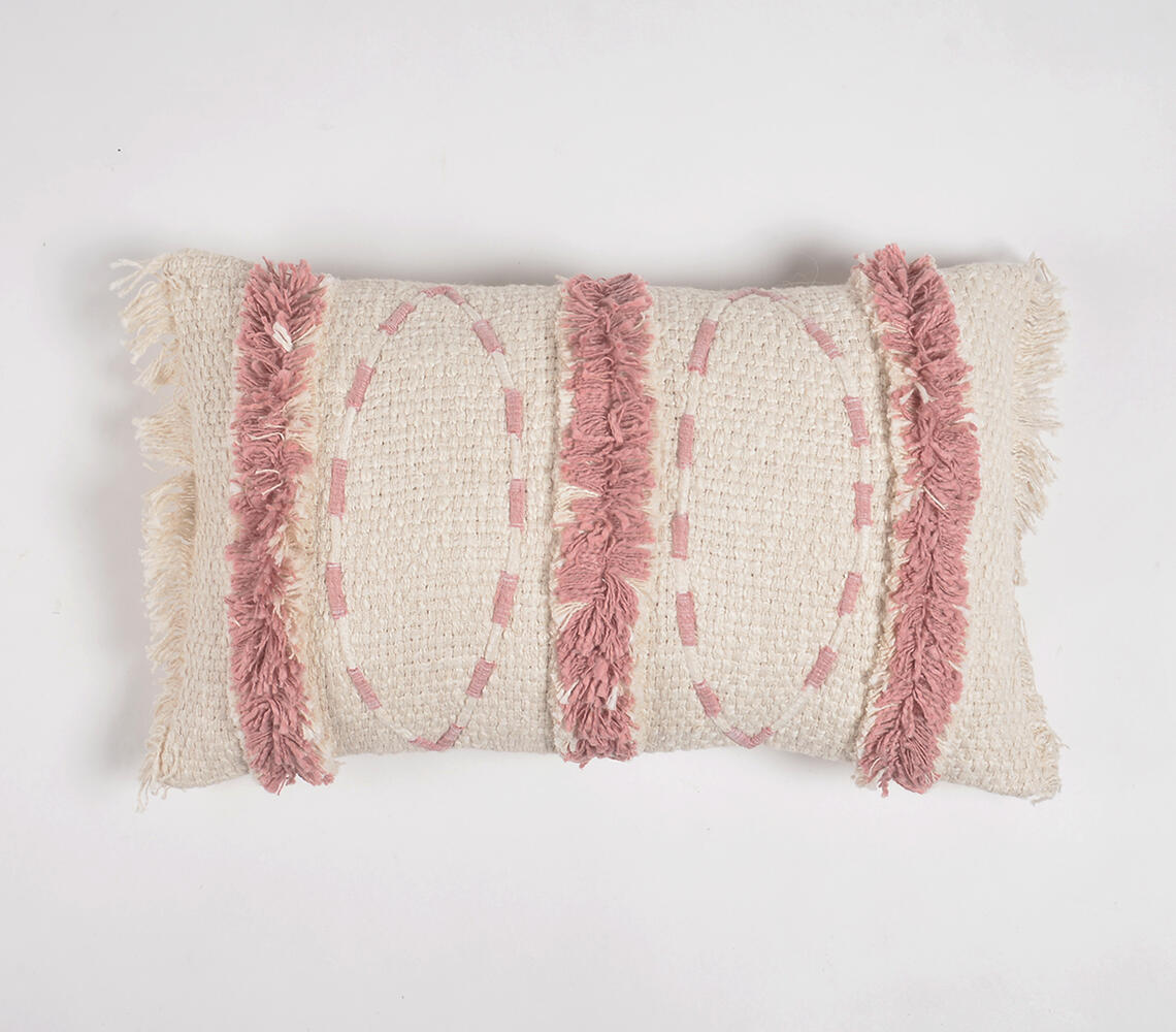 Dreamy Pastel Lumbar Cotton Cushion Cover - White - VAQL10101170660
