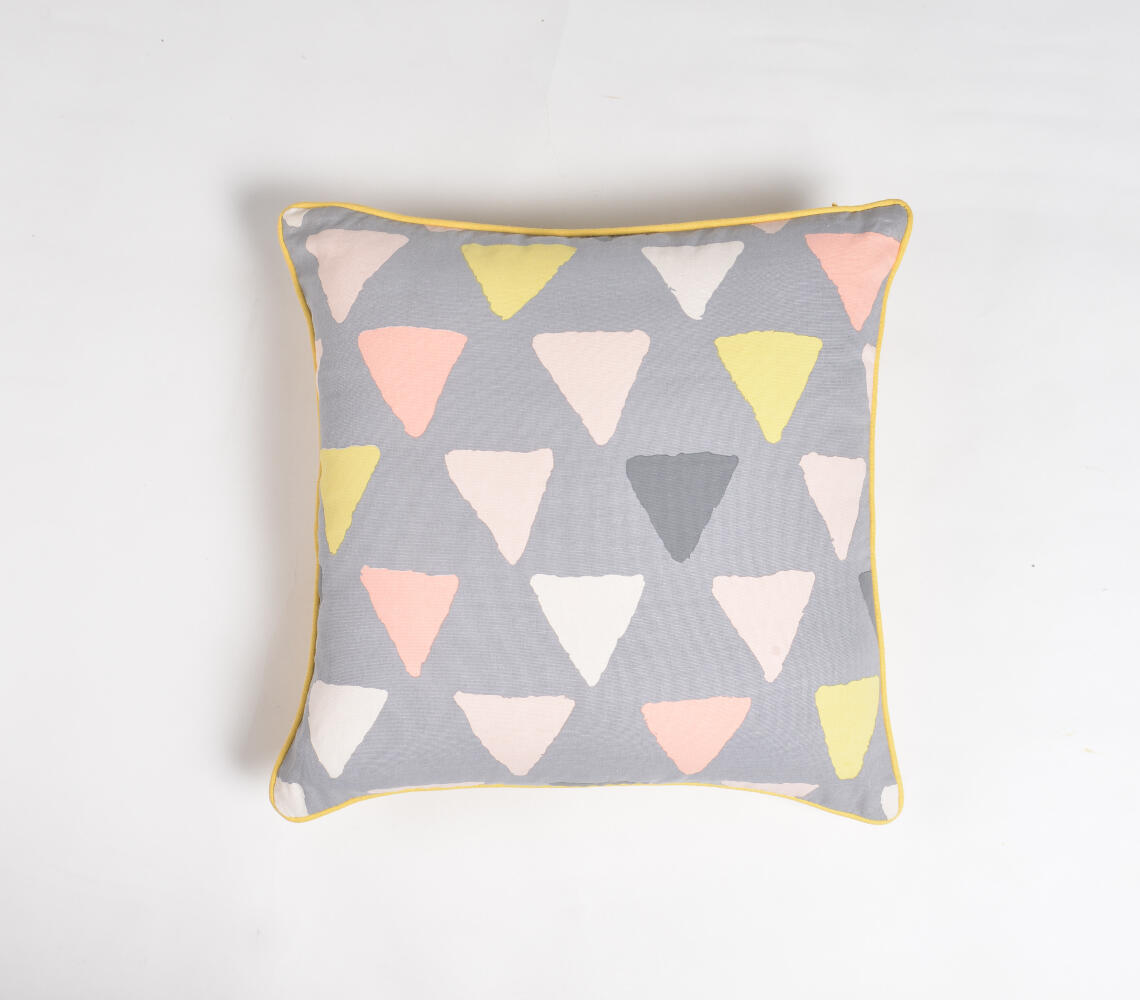 Triangle Printed Cushion cover - Multicolor - VAQL10101171516