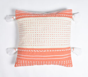 Coral Embroidered Cushion cover - Pink - VAQL10101172855