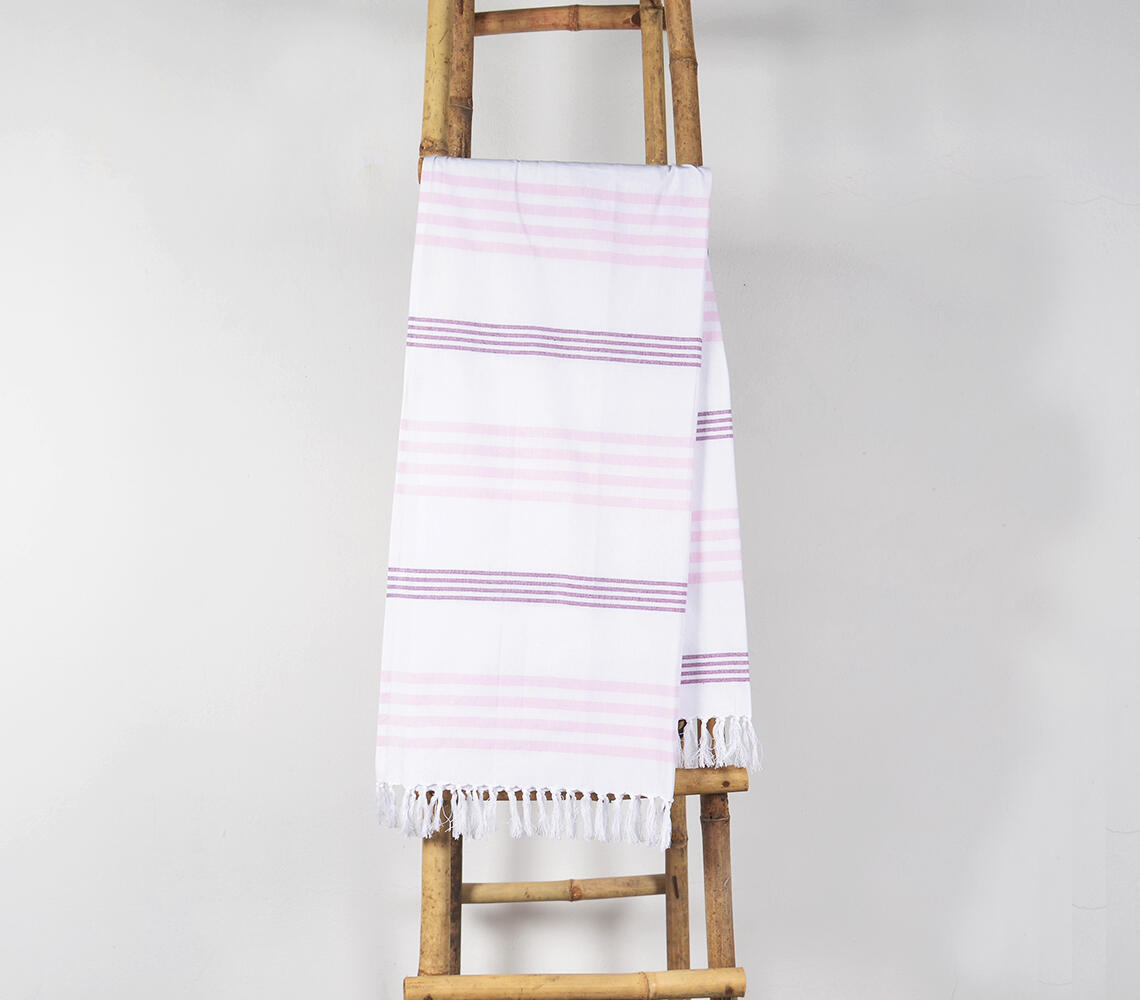 Yarn-dyed Lilac Hammam Towel - Lilac - VAQL10101173559