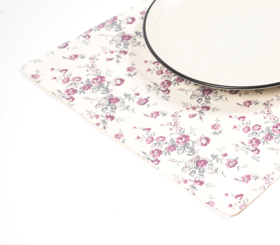 Floral Printed Placemats (Set of 4)_5 - White - VAQL10101173564