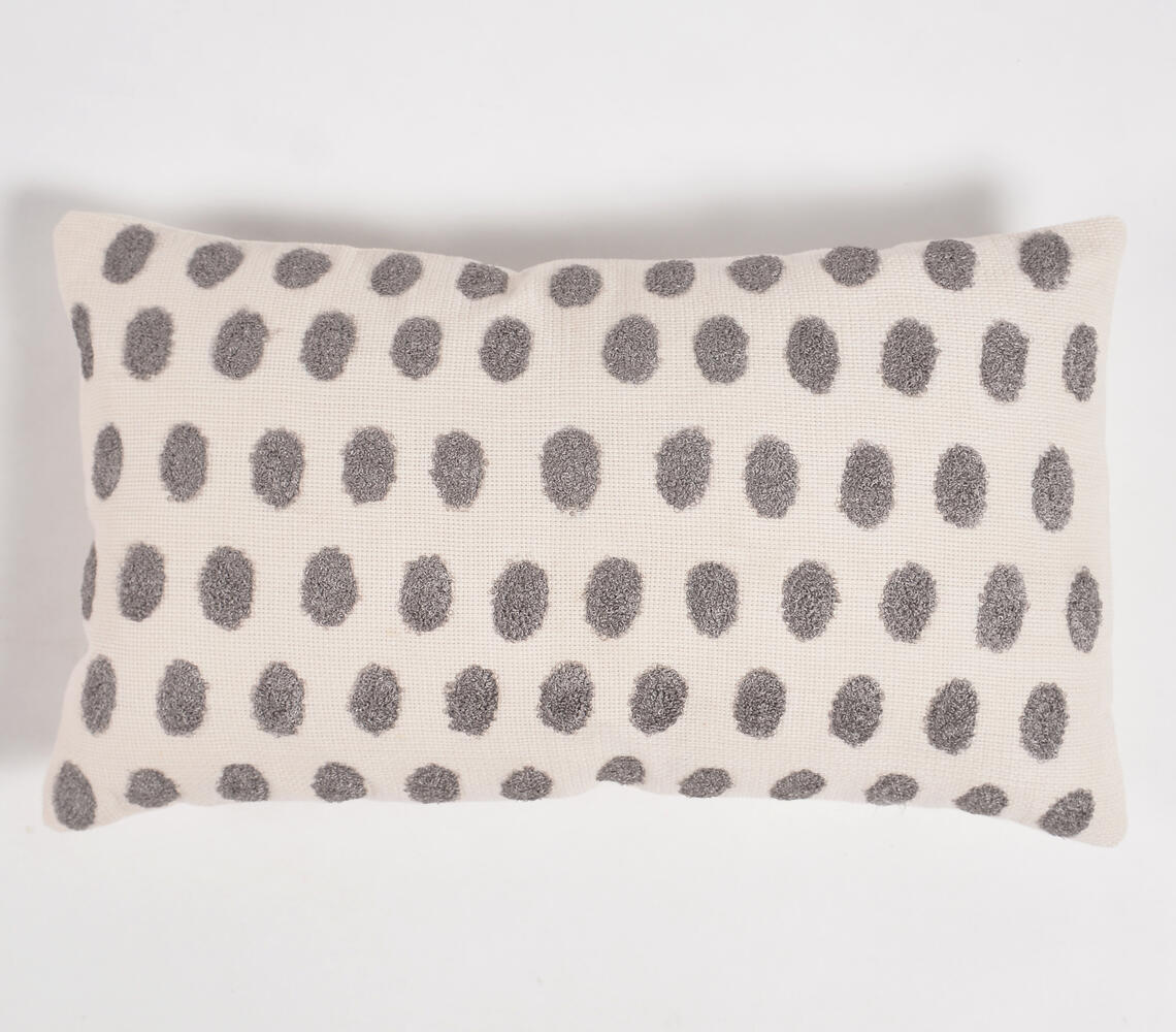 Aari Embroidered Cotton Lumbar Cushion cover - Lilac - VAQL10101176488