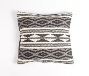 Geometric Monochrome Patterned Cushion Cover - Multicolor - VAQL10101176800