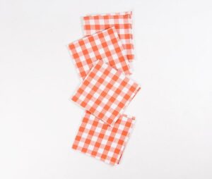 Yarn-Dyed Checkered Napkins (Set of 4) - Multicolor - VAQL10101180741