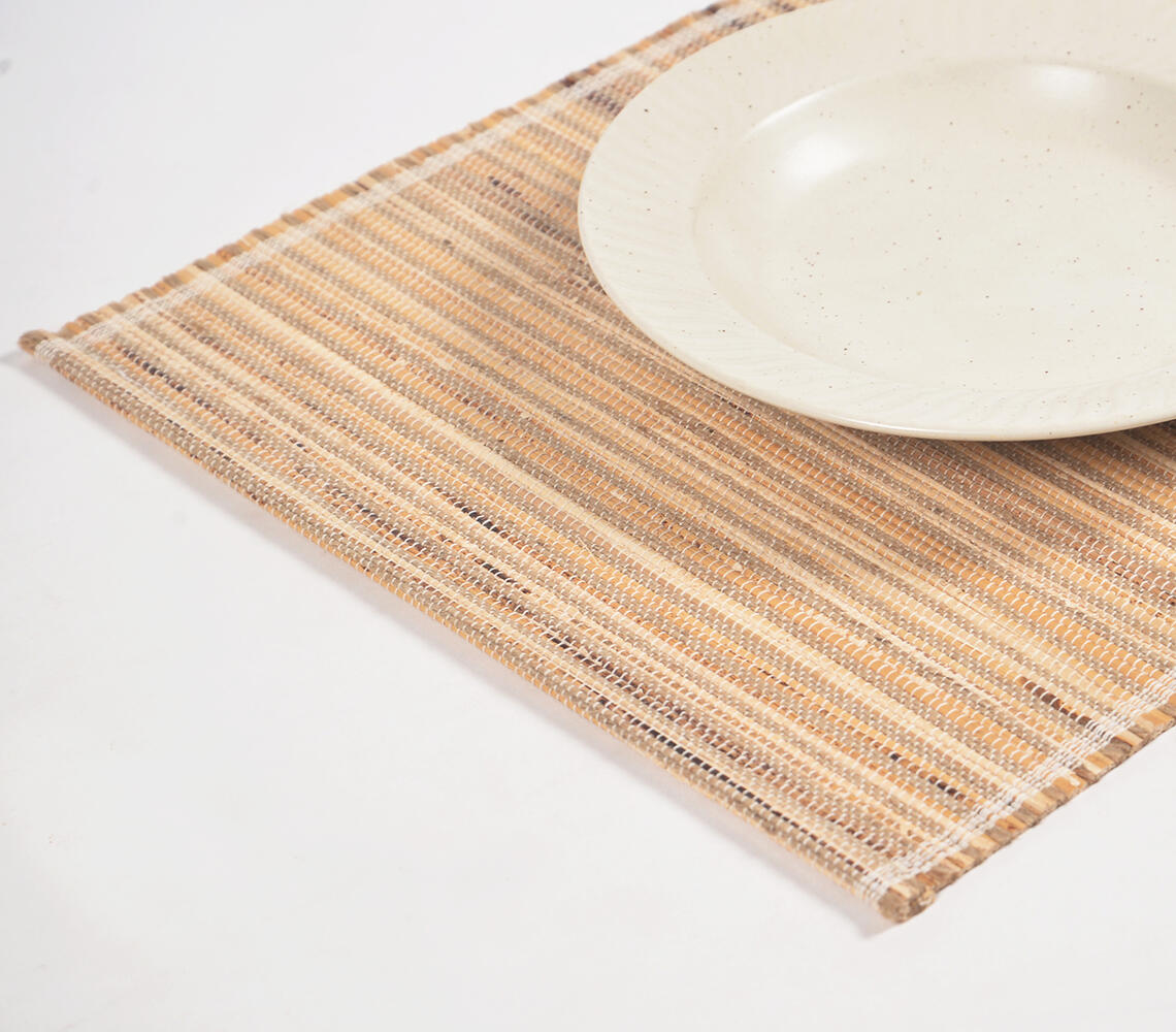 Handwoven Jute & Straw Placemat - Natural - VAQL10101180761