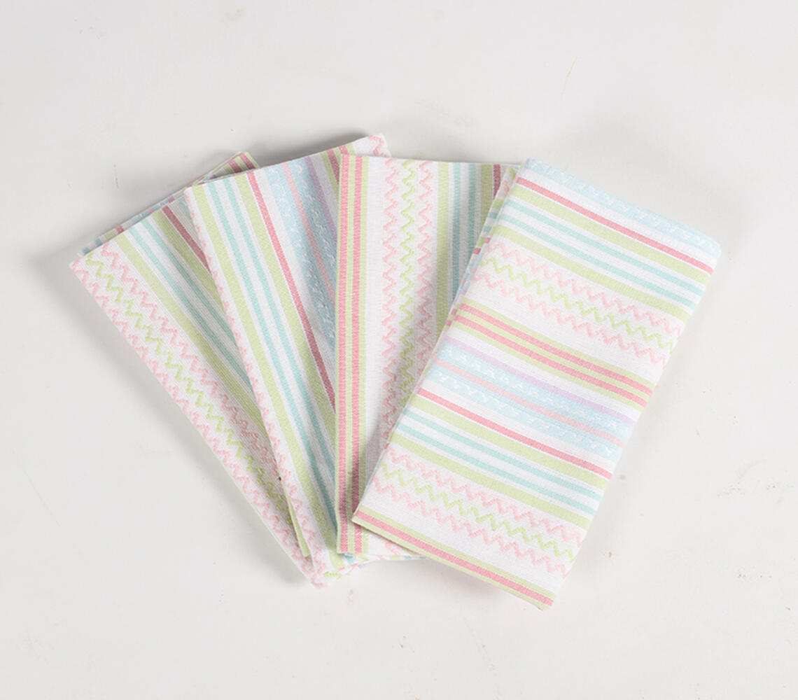 Striped Colorpop Handwoven Napkins (set of 4) - Multicolor - VAQL10101188459