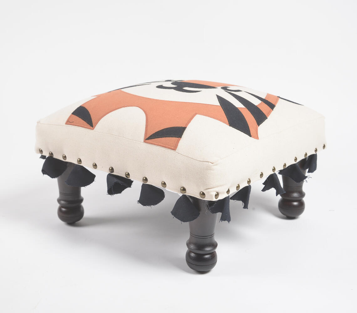 Statement Tiger Upholstered Bench - Off-White - VAQL101012109662