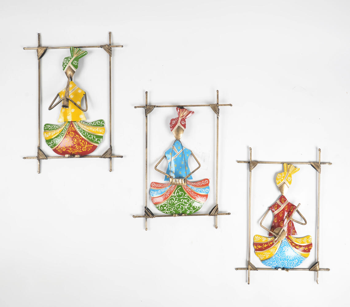 Folk Musicians Multicolor Wall Art Frames (Set of 3) - Multicolor - VAQL101013105150