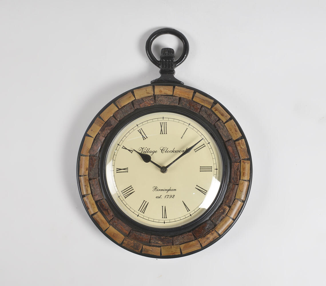 Earthy Wooden Royal Birmingham Wall Clock - Brown - VAQL101013105151