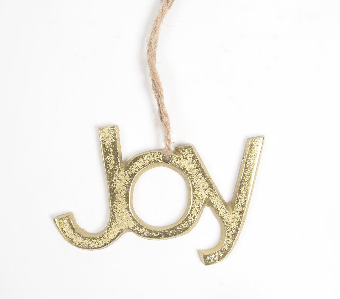 Gold-Toned Textured Aluminium 'Joy' Hanging - Gold - VAQL101013110300