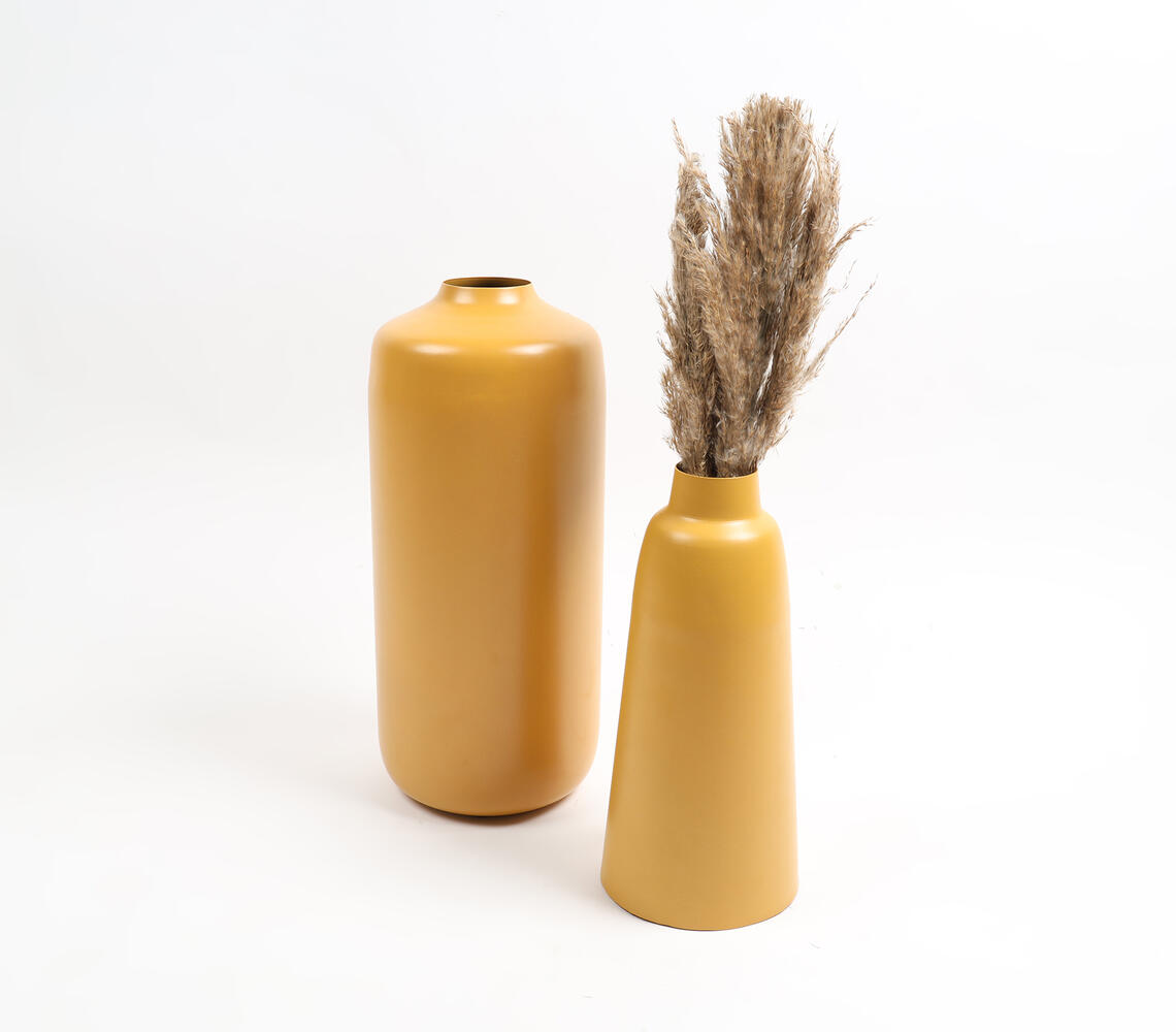 Solid Tan Flower Vases (Set of 2) - Brown - VAQL101013132017