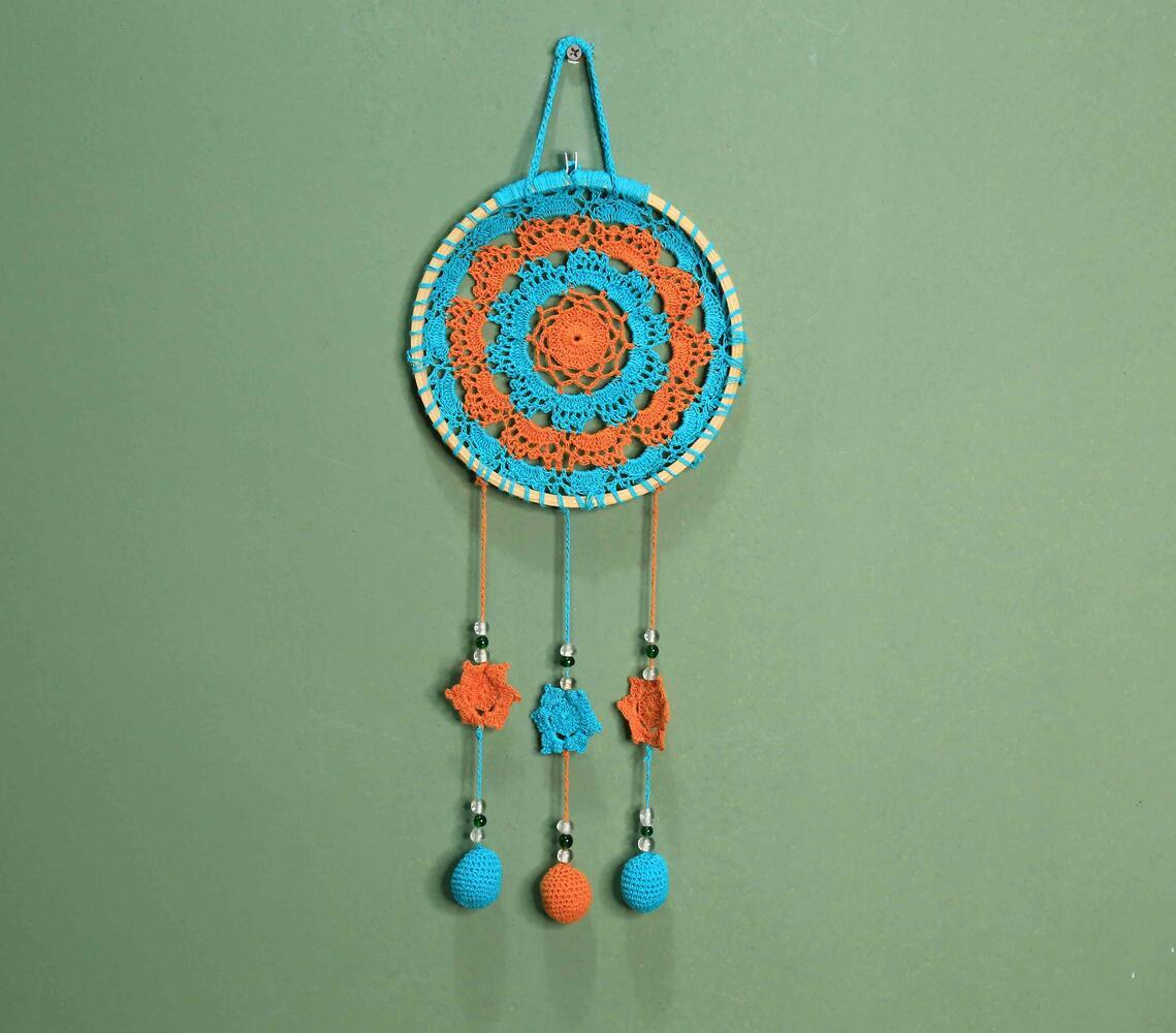 Crochet Orange & Teal Dreamcatcher - Multicolor - VAQL10101371592