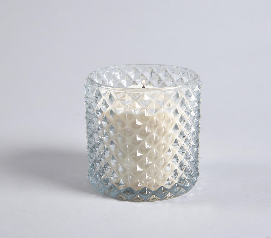 Handmade Glass Votive - Grey - VAQL10101374269