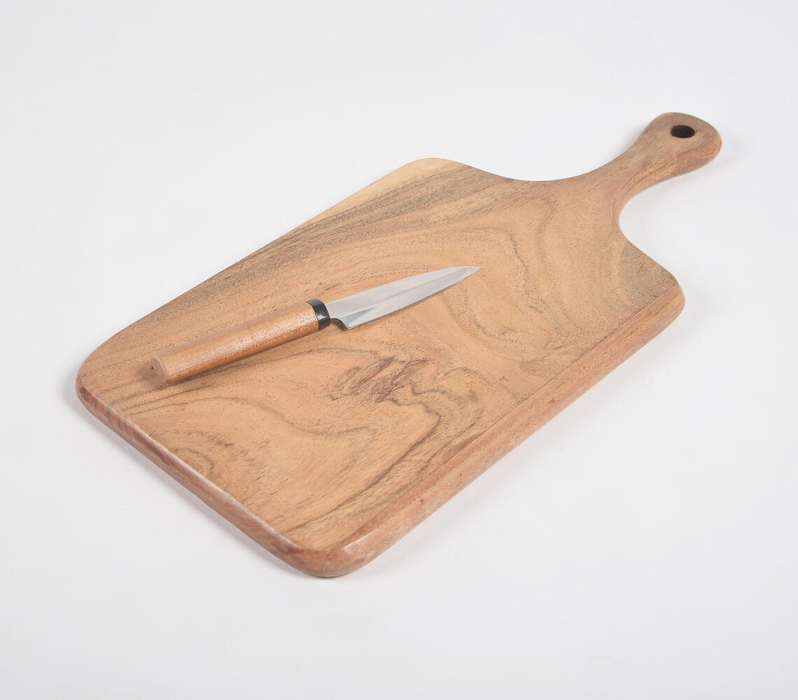 Classic Acacia Wood Chopping Board Eco - Natural - VAQL101014100946