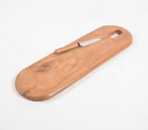 Minimalistic Raw Acacia Wood Chopping Board - Natural - VAQL101014100957