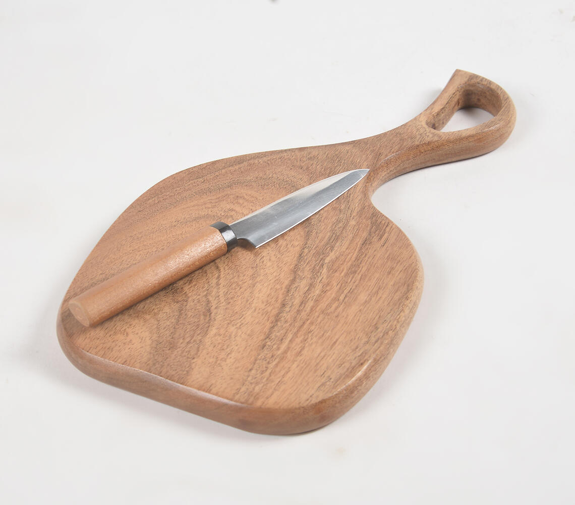 Whale-Shaped Acacia Wood Chopping Board - Natural - VAQL101014100966
