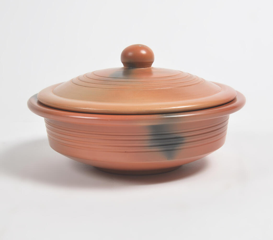 Earthy Terracotta Serving Bowl - Natural - VAQL101014103403