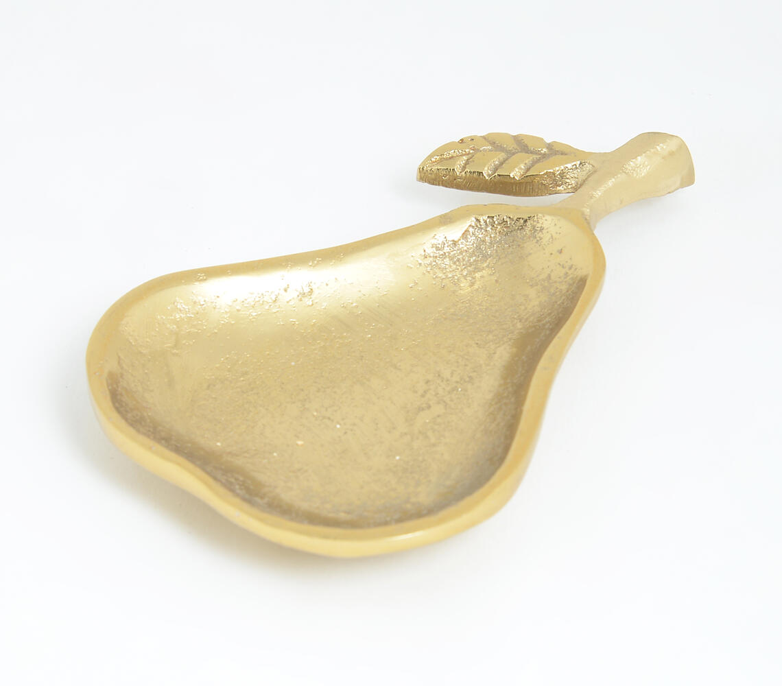 Aluminium Cast Pear Table Tray - Gold - VAQL101014103738